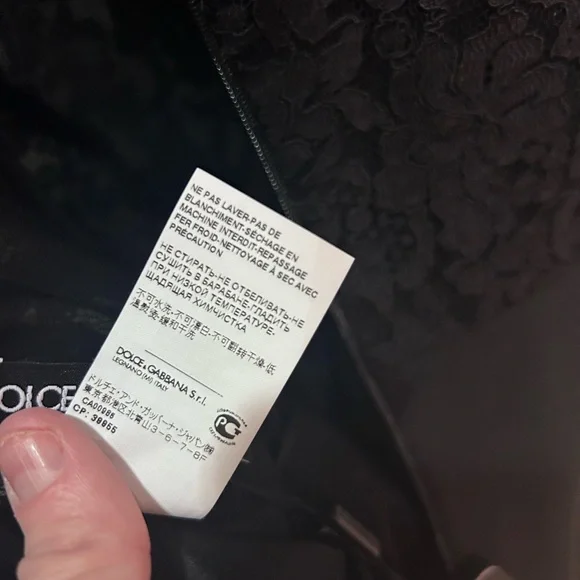 Dolce & Gabbana Black Lace Midi-Length Dress - Picture 8 of 9